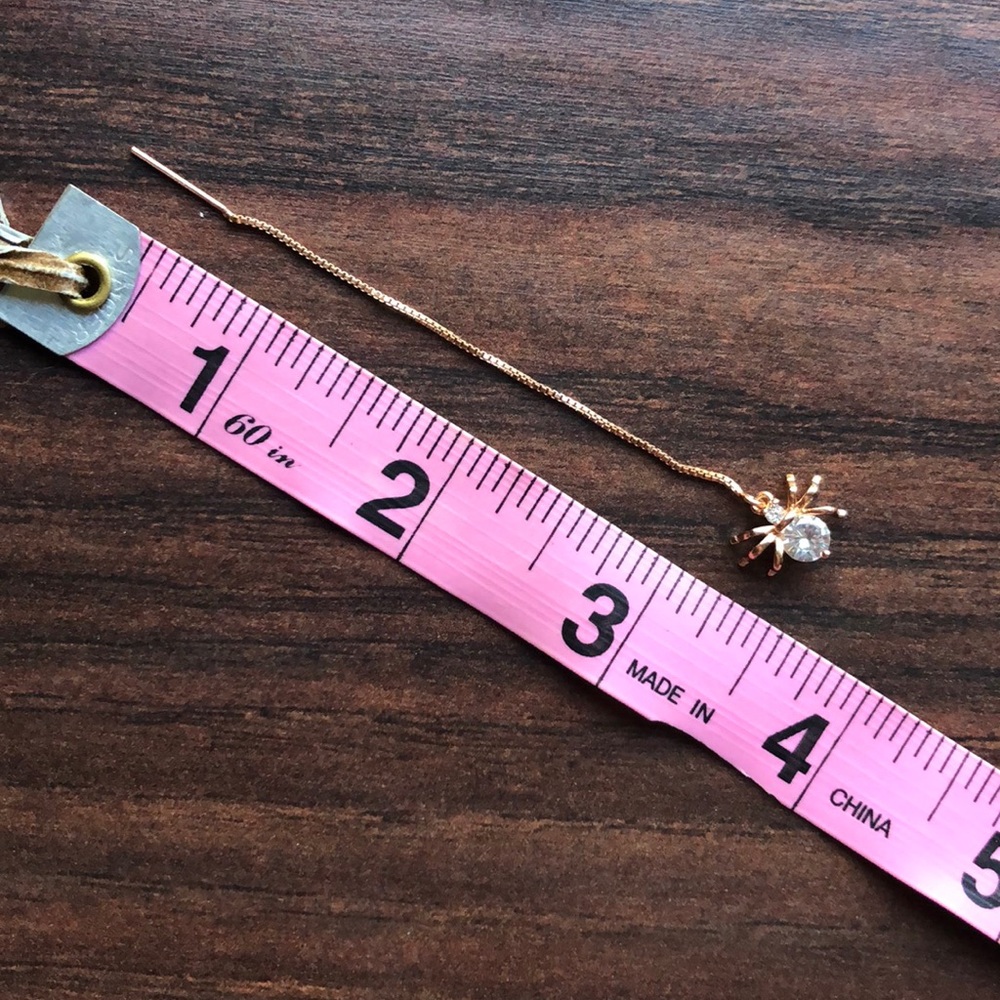 NWOT ROSE GOLD SPIDER EARRINGS - Picture 3 of 3